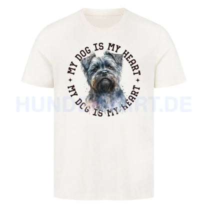 Premium T-Shirt "Affenpinscher HEART" Natural Raw – hunde-shirt.de