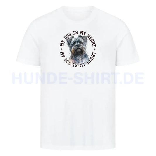 Premium T-Shirt "Affenpinscher HEART" Weiß – hunde-shirt.de