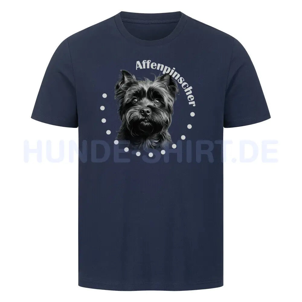 Premium T-Shirt "Affenpinscher Rounded" French Navy – hunde-shirt.de