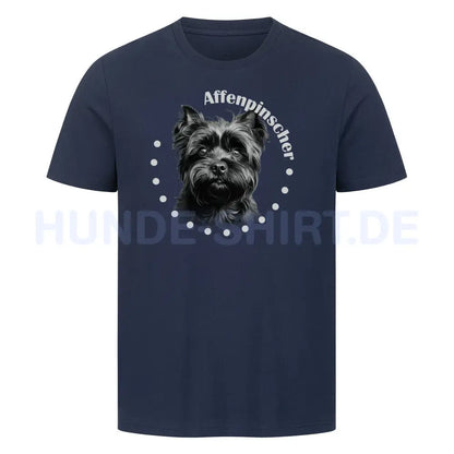 Premium T-Shirt "Affenpinscher Rounded" French Navy – hunde-shirt.de