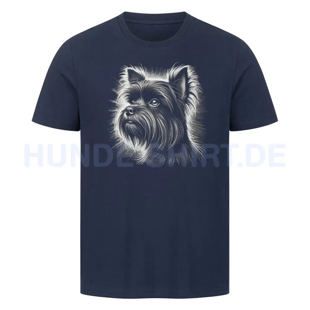 Premium T-Shirt "Affenpinscher - Shine" French Navy – hunde-shirt.de