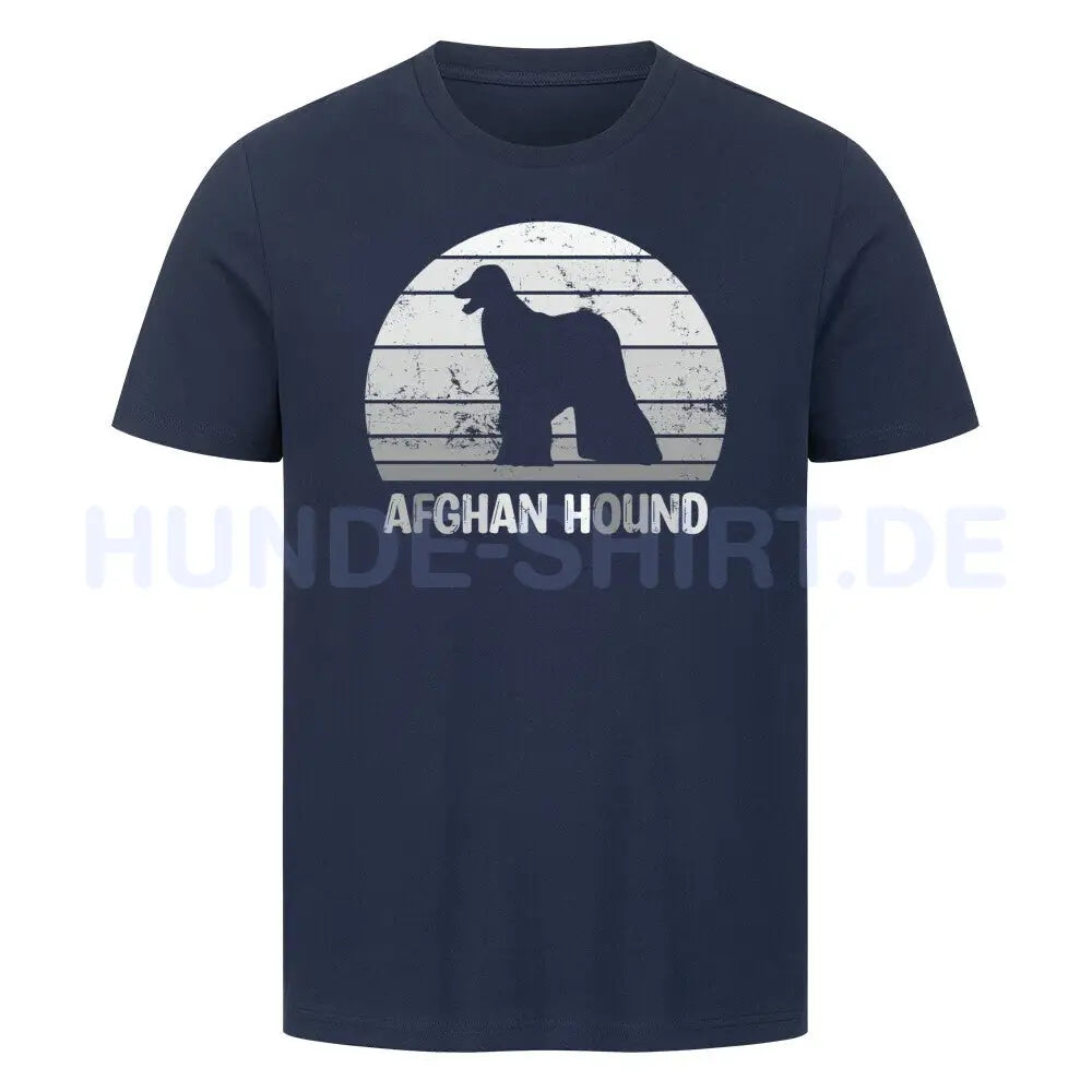 Premium T-Shirt "AFGHANISCHER WINDHUND" French Navy – hunde-shirt.de