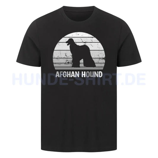 Premium T-Shirt "AFGHANISCHER WINDHUND" Schwarz – hunde-shirt.de