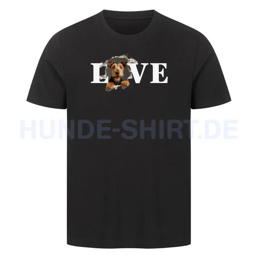 Premium T-Shirt "Airedale Terrier - LOVE" Schwarz – hunde-shirt.de