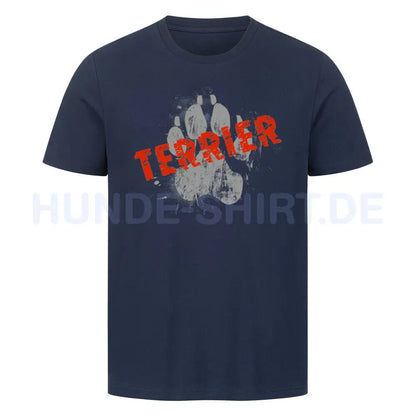 Premium T-Shirt "Airedale Terrier - PAW" French Navy – hunde-shirt.de