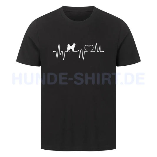 Premium T-Shirt "Alaskan Malamute - Heartbeat" Schwarz – hunde-shirt.de