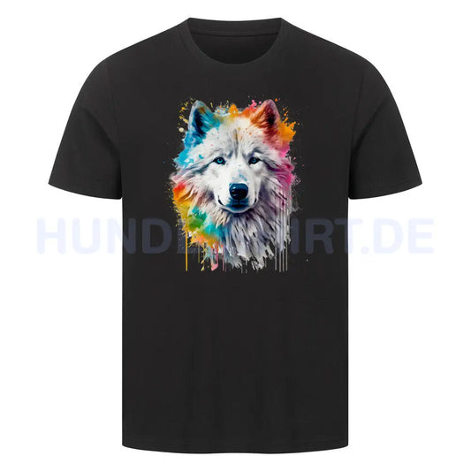 Premium T-Shirt "Alaskan Malamute Paint" Schwarz – hunde-shirt.de