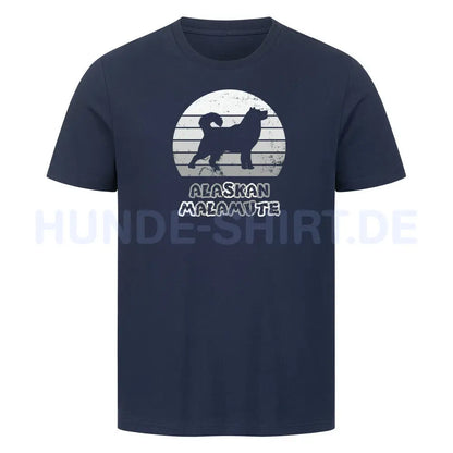 Premium T-Shirt "Alaskan Malamute" French Navy – hunde-shirt.de