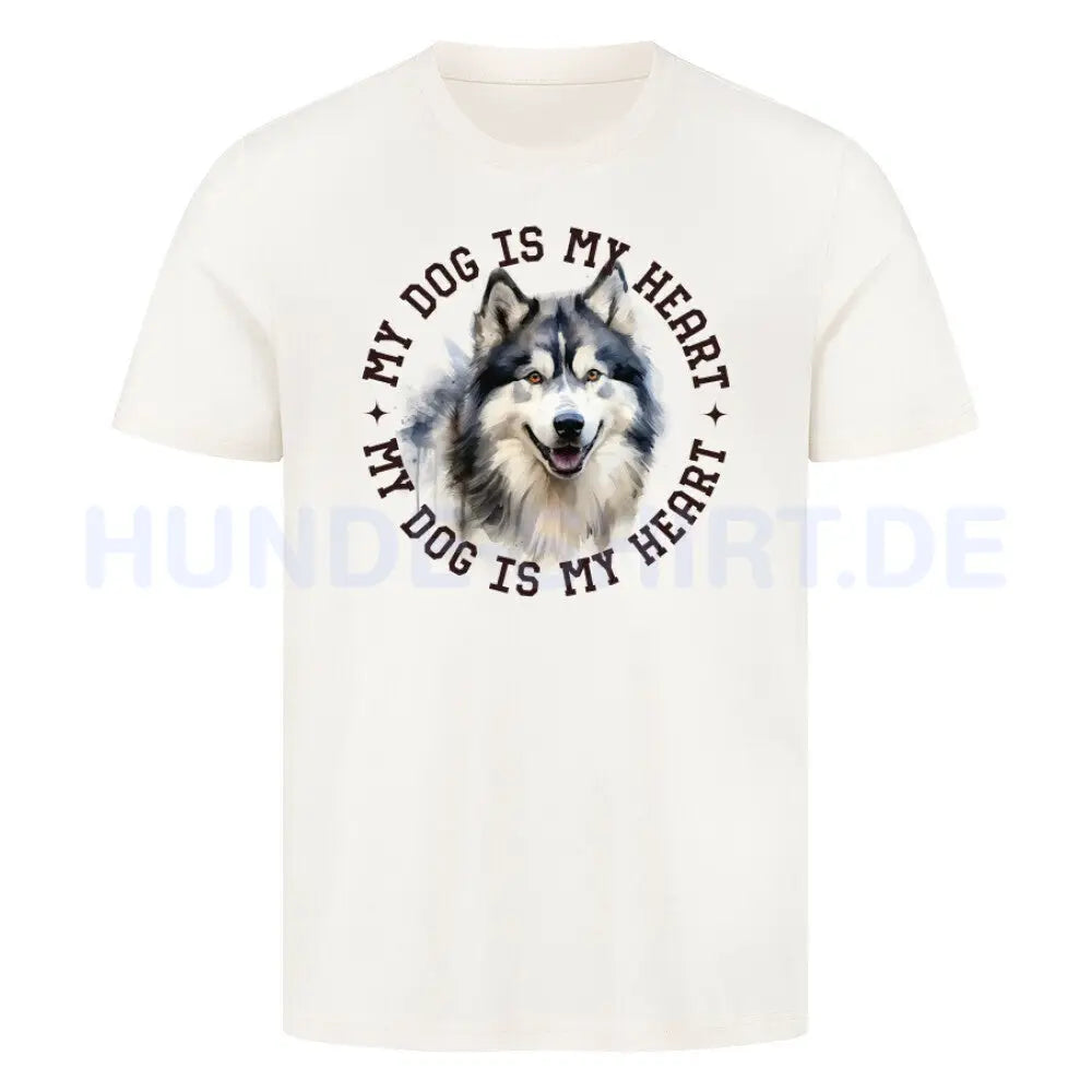 Premium T-Shirt " Alaskan Malamute" Natural Raw – hunde-shirt.de