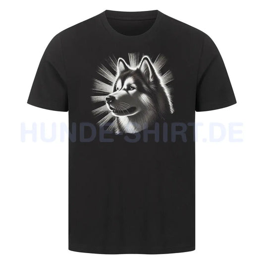 Premium T-Shirt "Alaskan Malamute - Shine" Schwarz – hunde-shirt.de