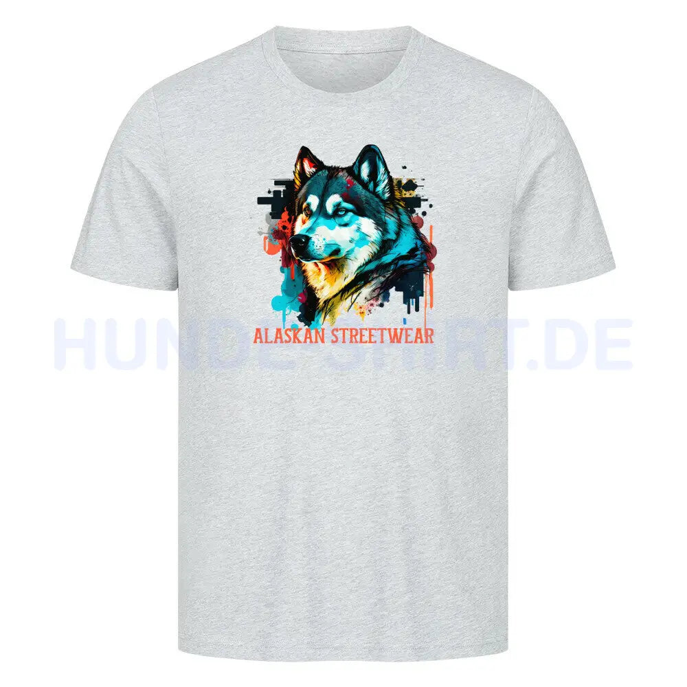 Premium T-Shirt "Alaskan Malamute - Streetwear" Heather Grey – hunde-shirt.de