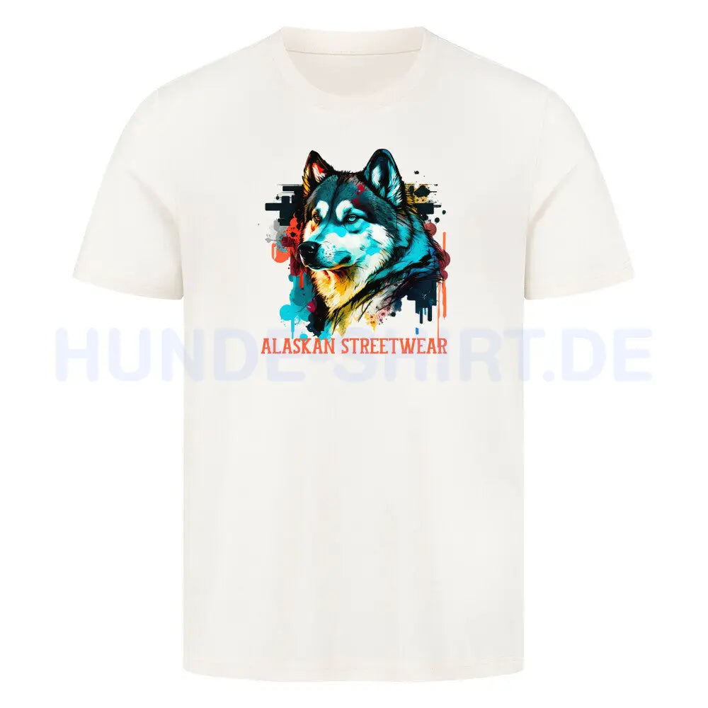 Premium T-Shirt "Alaskan Malamute - Streetwear" Natural Raw – hunde-shirt.de