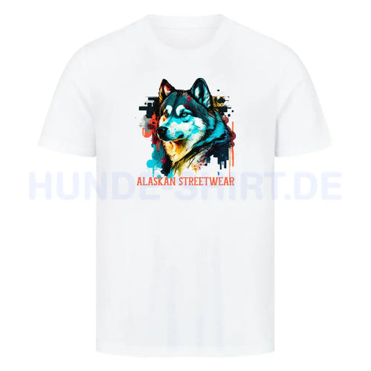 Premium T-Shirt "Alaskan Malamute - Streetwear" Weiß – hunde-shirt.de