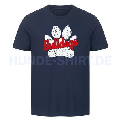 Premium T-Shirt "American Bulldog - B-Paw" French Navy – hunde-shirt.de