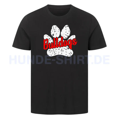 Premium T-Shirt "American Bulldog - B-Paw" Schwarz – hunde-shirt.de