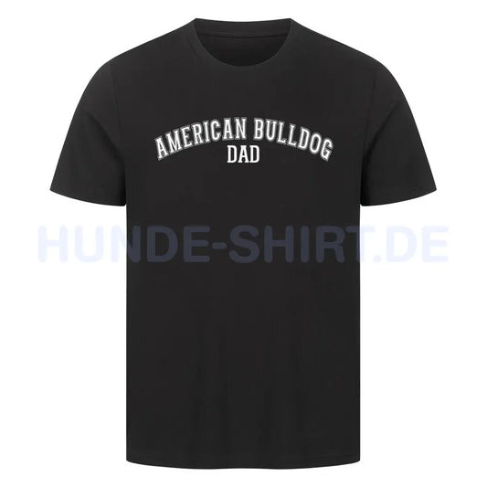 Premium T-Shirt "American Bulldog - DAD" Schwarz – hunde-shirt.de