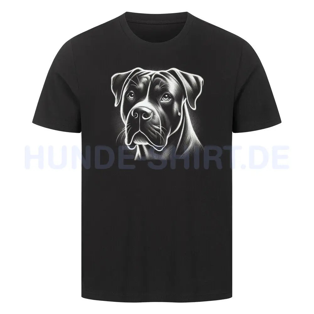 Premium T-Shirt "American Bulldog - Shine" Schwarz – hunde-shirt.de