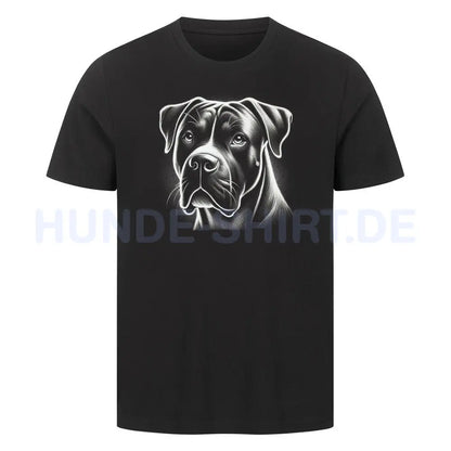 Premium T-Shirt "American Bulldog - Shine" Schwarz – hunde-shirt.de