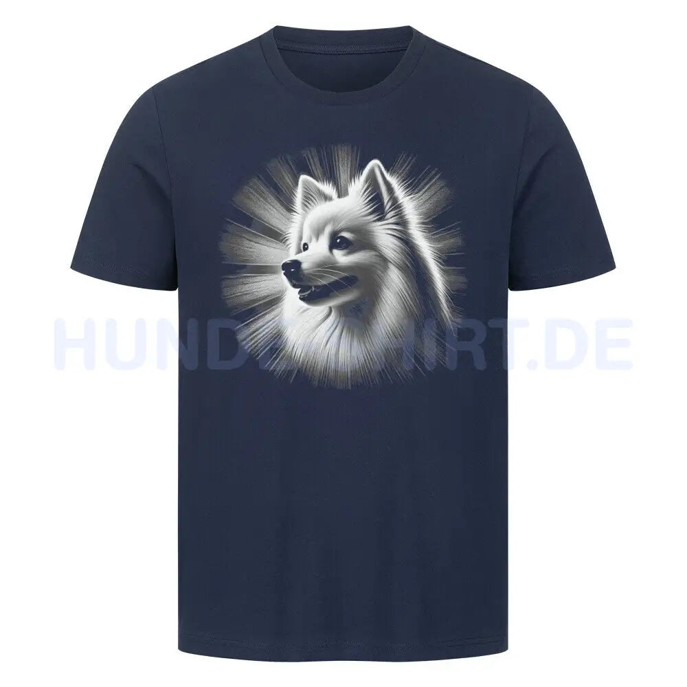 Premium T-Shirt "American Eskimo - Bright" French Navy – hunde-shirt.de