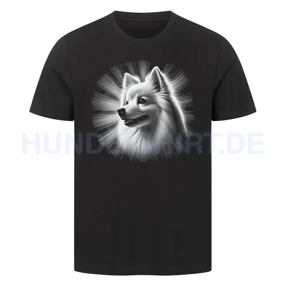 Premium T-Shirt "American Eskimo - Bright" Schwarz – hunde-shirt.de