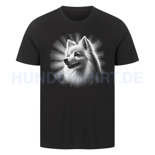 Premium T-Shirt "American Eskimo - Bright" Schwarz – hunde-shirt.de