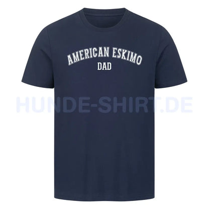 Premium T-Shirt "American Eskimo - DAD" French Navy – hunde-shirt.de