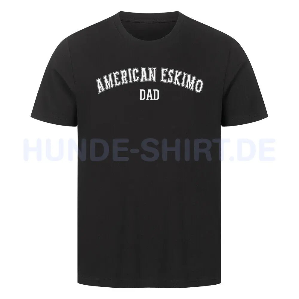 Premium T-Shirt "American Eskimo - DAD" Schwarz – hunde-shirt.de