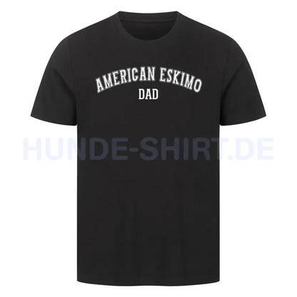 Premium T-Shirt "American Eskimo - DAD" Schwarz – hunde-shirt.de