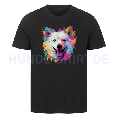 Premium T-Shirt "American Eskimo - Paint" Schwarz – hunde-shirt.de