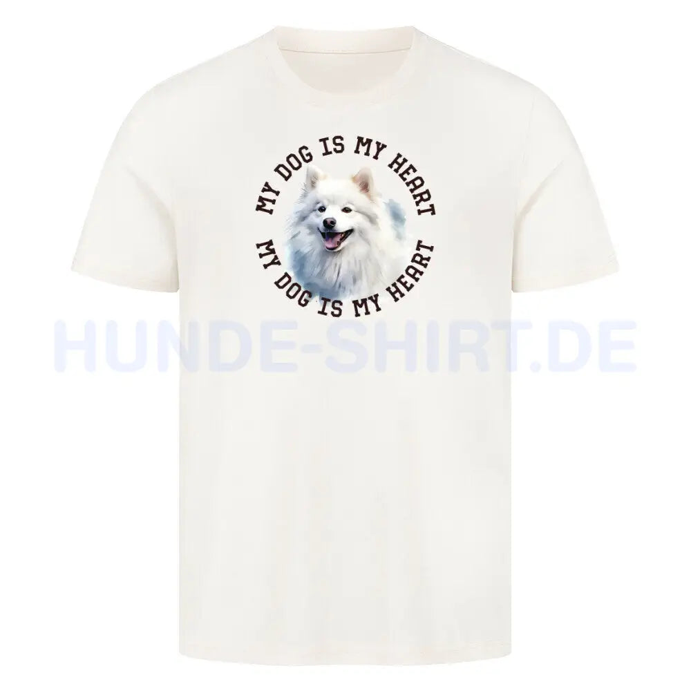 Premium T-Shirt "American Eskimo" Natural Raw – hunde-shirt.de