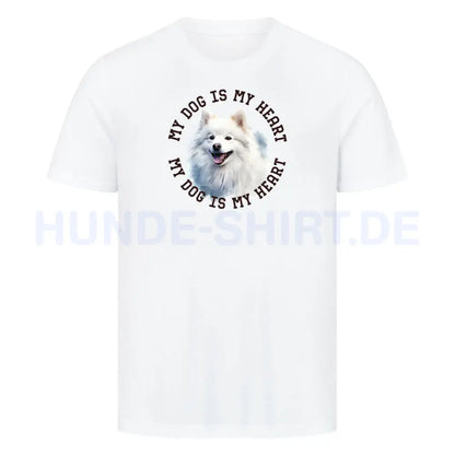 Premium T-Shirt "American Eskimo" Weiß – hunde-shirt.de