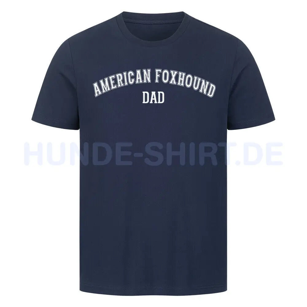 Premium T-Shirt "American Foxhound - DAD" French Navy – hunde-shirt.de