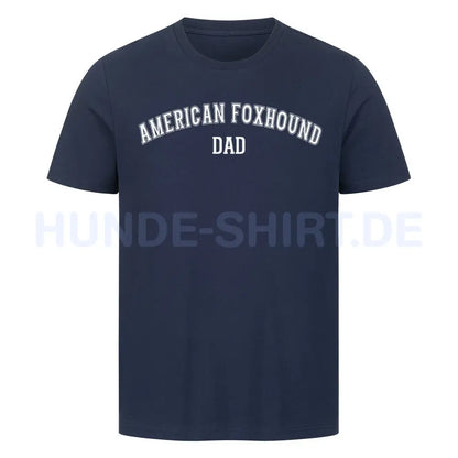 Premium T-Shirt "American Foxhound - DAD" French Navy – hunde-shirt.de