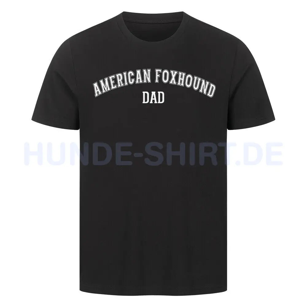 Premium T-Shirt "American Foxhound - DAD" Schwarz – hunde-shirt.de