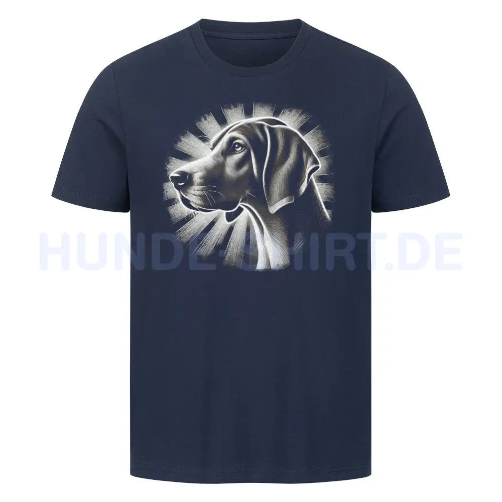 Premium T-Shirt "American Foxhound - Shine" French Navy – hunde-shirt.de