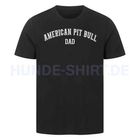 Premium T-Shirt "American Pit Bull - DAD" Schwarz – hunde-shirt.de