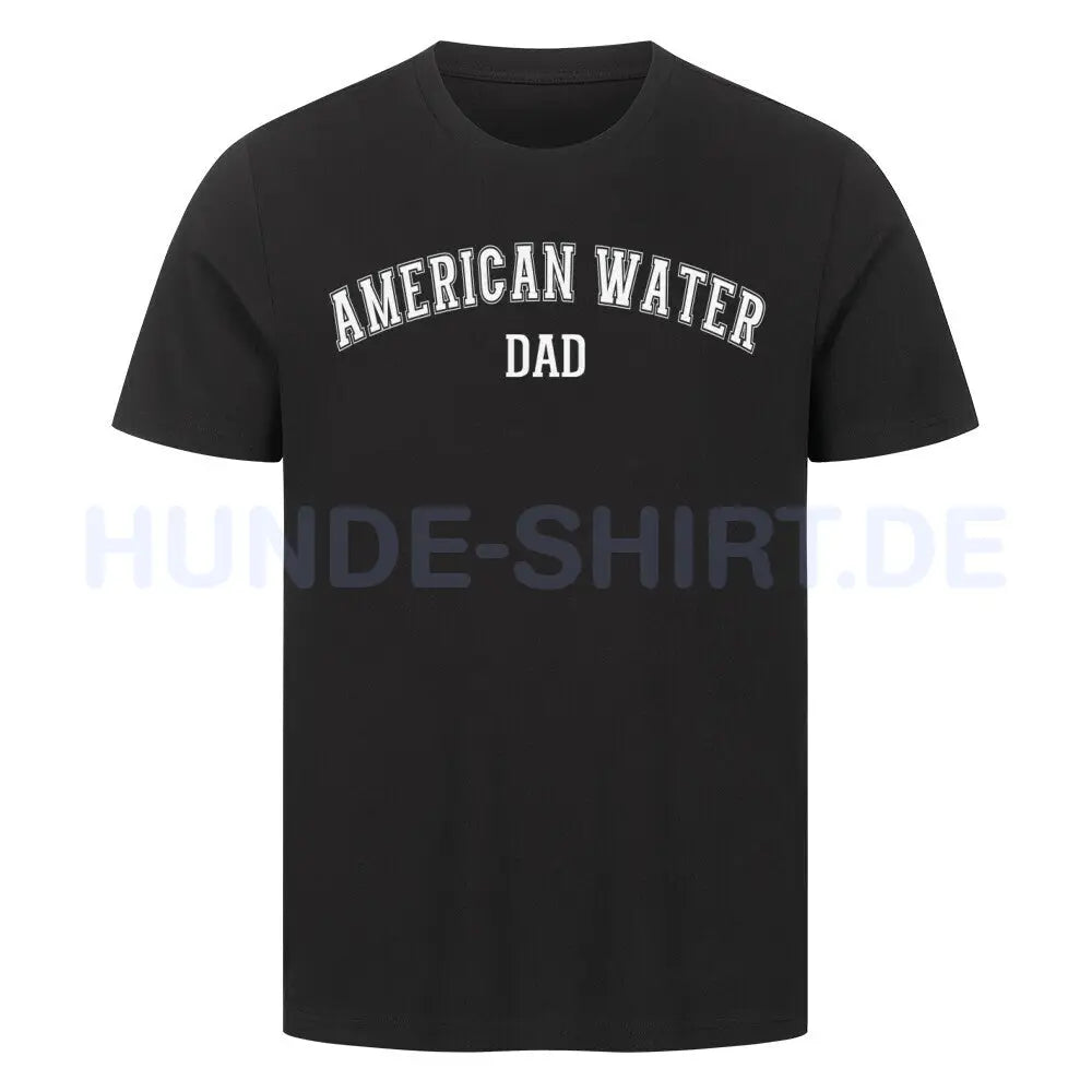 Premium T-Shirt "American Water - DAD" Schwarz – hunde-shirt.de