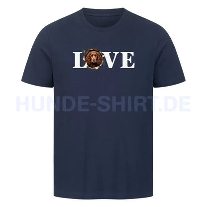 Premium T-Shirt "American Water - LOVE" French Navy – hunde-shirt.de