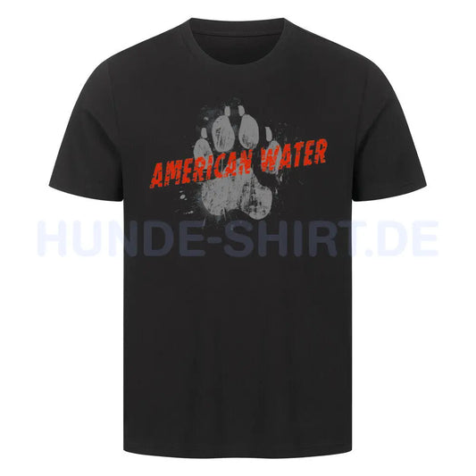 Premium T-Shirt "American Water - PAW" Schwarz – hunde-shirt.de