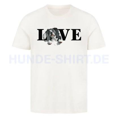 Premium T-Shirt "AmStaff LOVE" Natural Raw – hunde-shirt.de