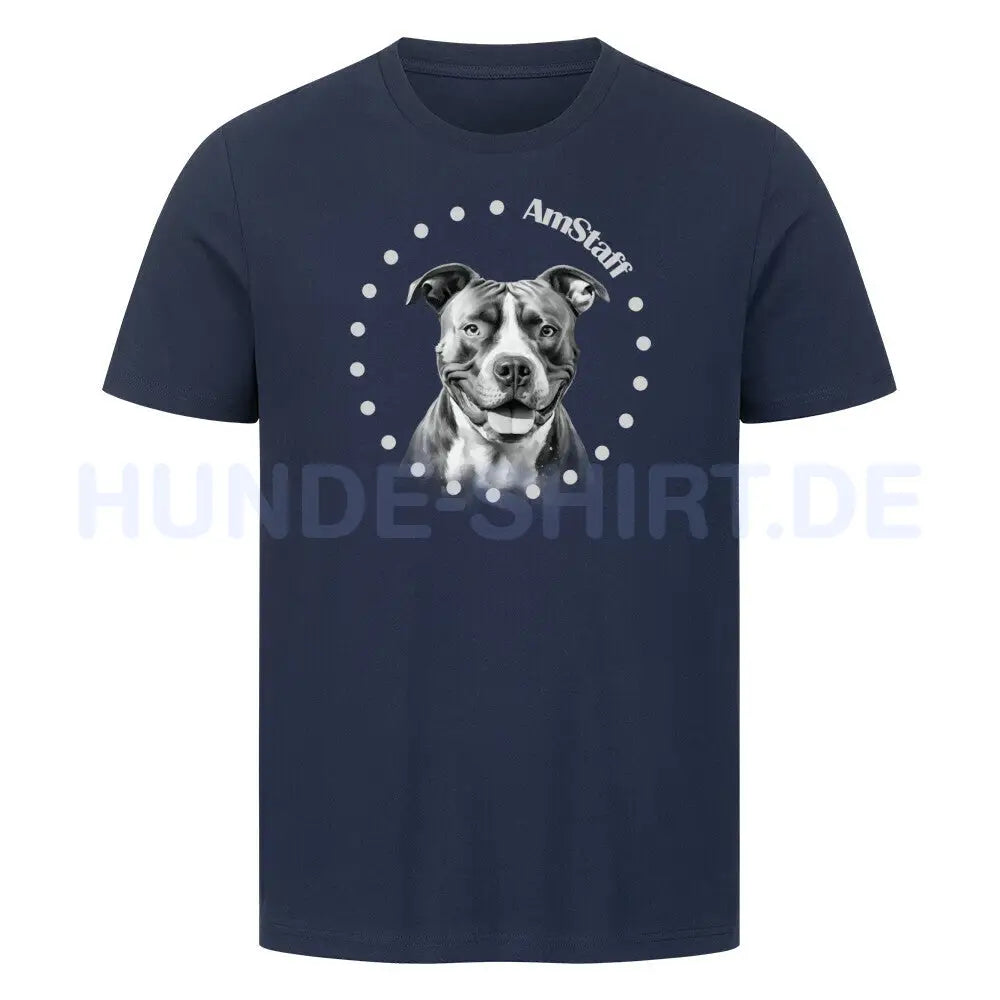 Premium T-Shirt "AmStaff R" French Navy – hunde-shirt.de