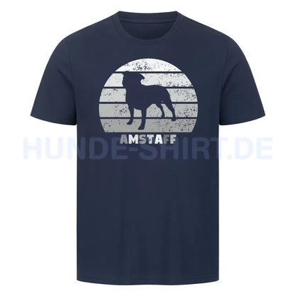 Premium T-Shirt "AmStaff" French Navy – hunde-shirt.de