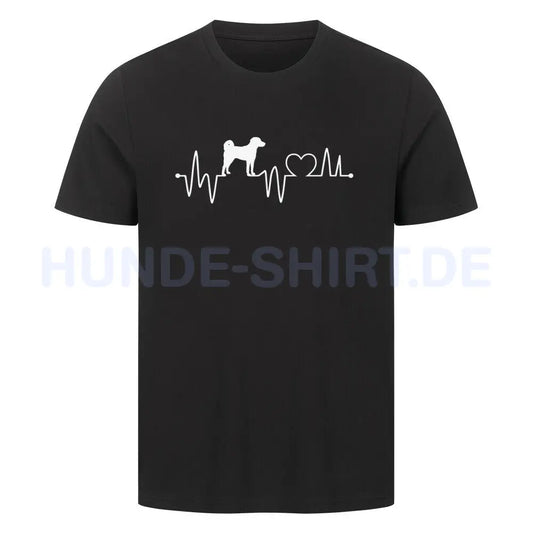 Premium T-Shirt "Appenzeller - Heartbeat" Schwarz – hunde-shirt.de