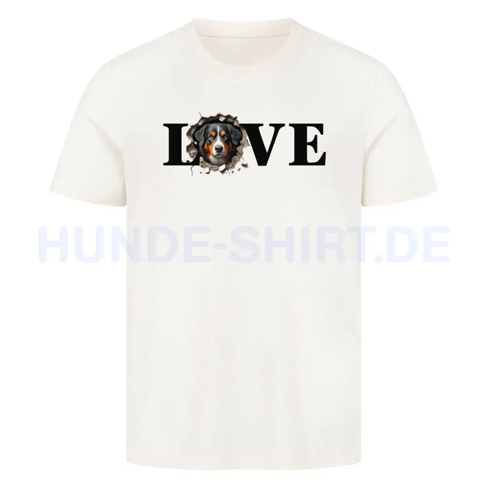 Premium T-Shirt "Appenzeller Sennenhund LOVE" Natural Raw – hunde-shirt.de