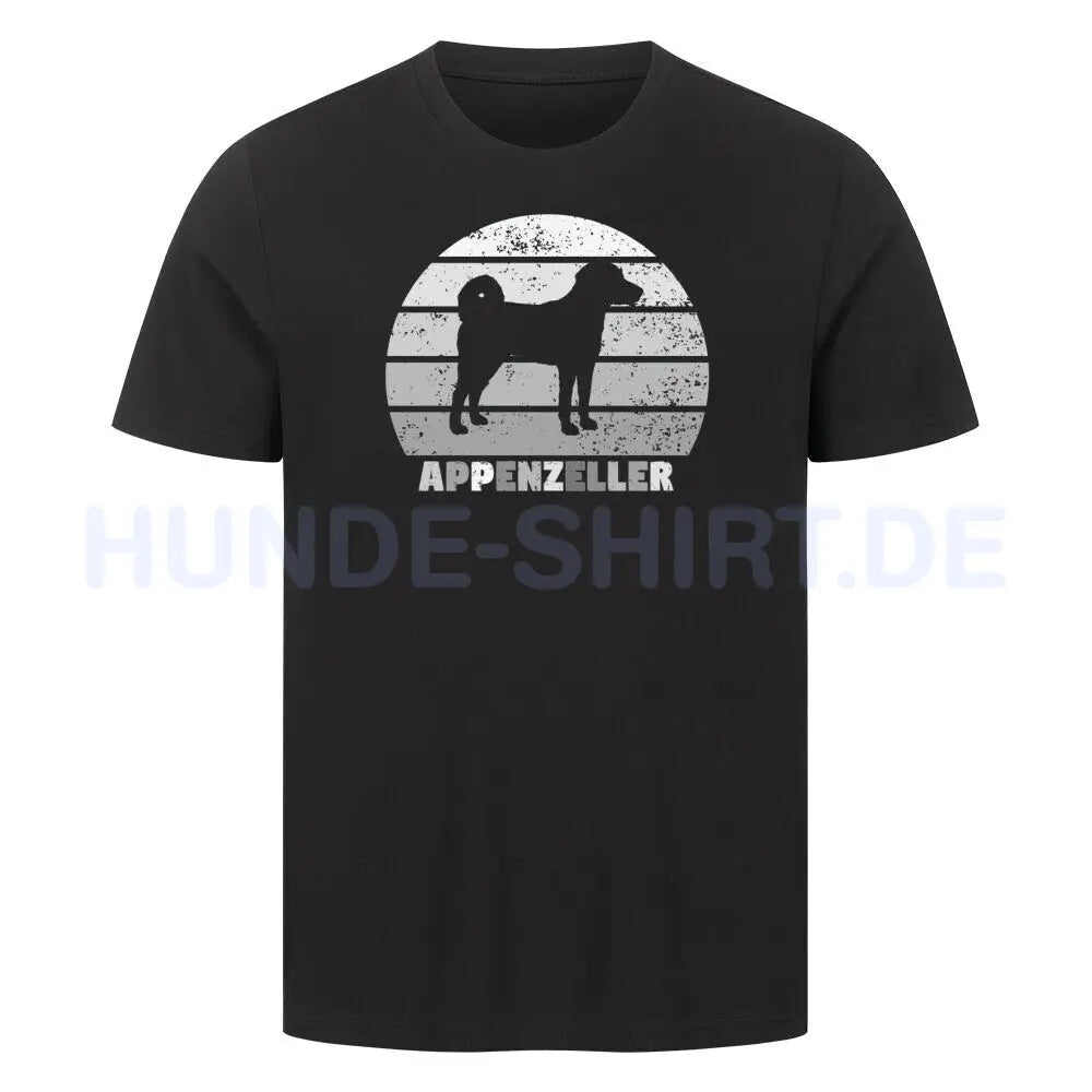 Premium T-Shirt "Appenzeller Sennenhund" Schwarz – hunde-shirt.de