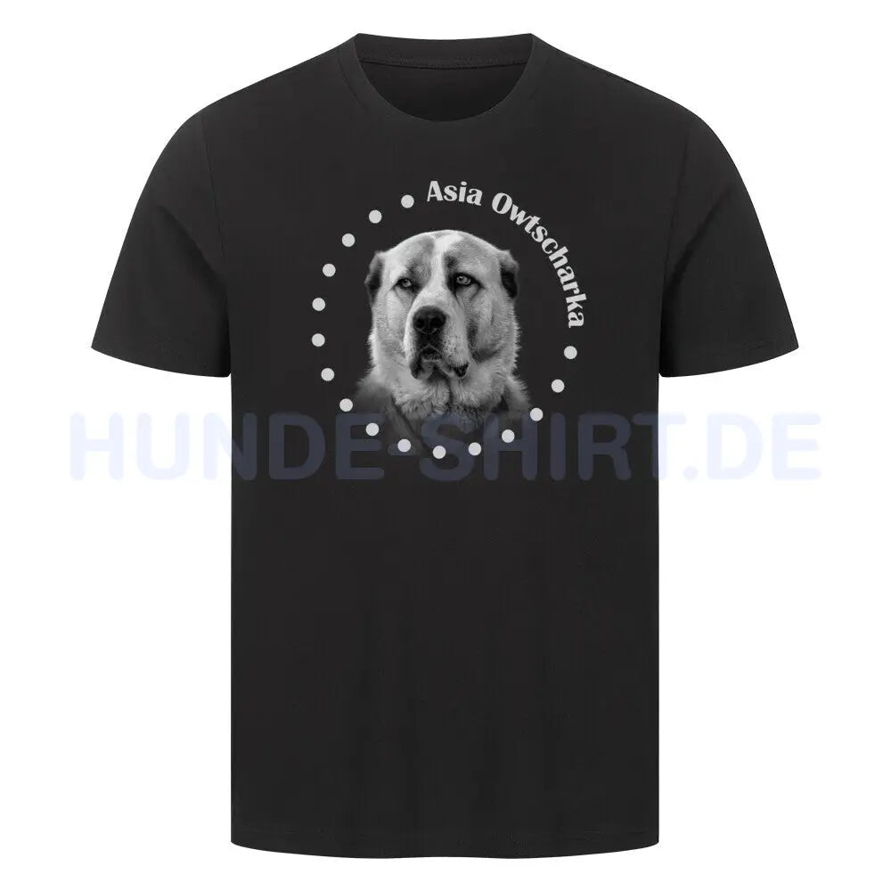 Premium T-Shirt "Asia Owtscharka R" Schwarz – hunde-shirt.de