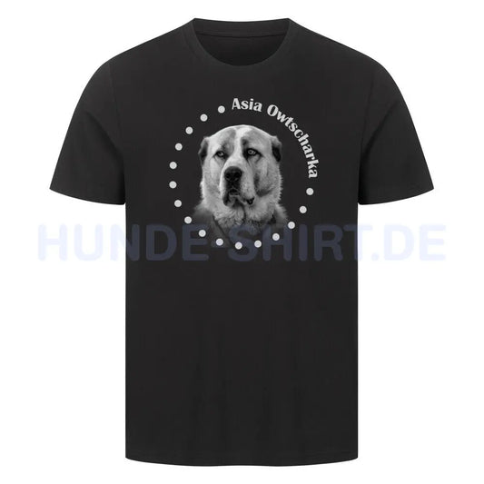 Premium T-Shirt "Asia Owtscharka R" Schwarz – hunde-shirt.de