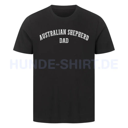 Premium T-Shirt "Australian Shepherd - DAD" Schwarz – hunde-shirt.de