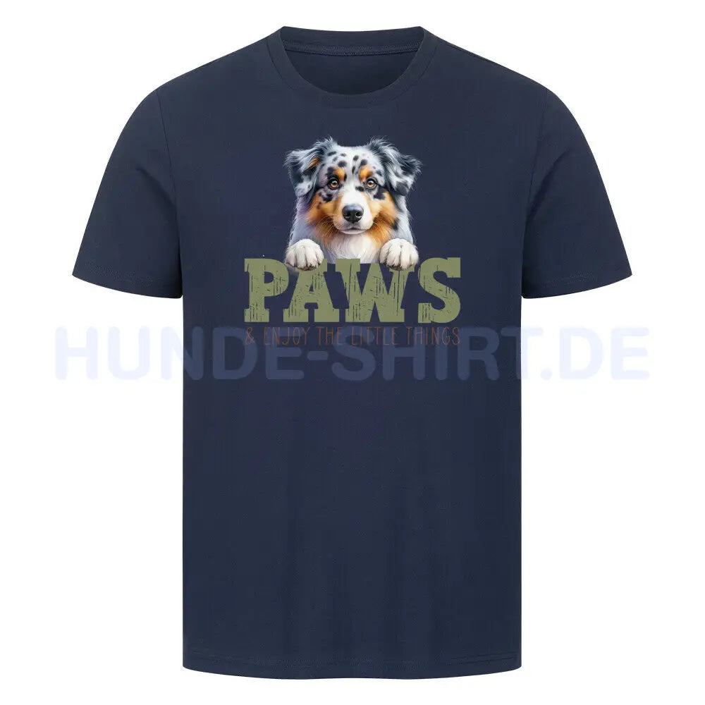 Premium T-Shirt "Australian Shepherd" French Navy – hunde-shirt.de