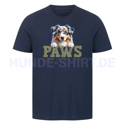 Premium T-Shirt "Australian Shepherd" French Navy – hunde-shirt.de